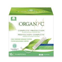 Tampon Applicateur 100% coton Bio Super x16 Organyc
