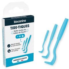 Tire-tiques x3 Crochets Antiparasitaire externe Biocanina