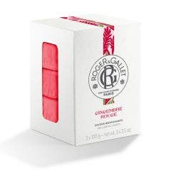 Coffret Savon Bienfaisant 3x100g Gingembre Rouge Base Végétale Roger & Gallet