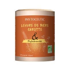 Levure de Bière Carotte et Phytocéramides Bio 105 capsules Phytoceutic