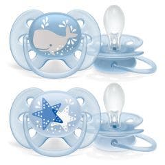 Sucette Orthodontique Collection Douceur x2 Ultra-Douce 6 à 18 Mois Avent