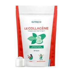 Collagène Marin Breveté Types 1&2 Poudre 190g Peau Ferme Saveur Concombre NUTRI&CO