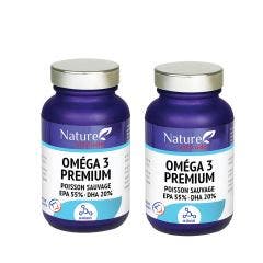 Oméga 3 premium 2x60 capsules Nature Attitude