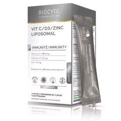 Vitamine C, D3, Zinc Liposomal Immunité 14 Sticks Goût Ananas Biocyte
