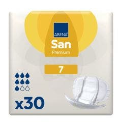 Protection anatomique 7G 36X63cm x30 Abri-San Incontinence Lourde Jour Abena