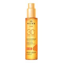 Huile Bronzante Visage Et Corps Haute Protection Spf30 150ml Sun Nuxe
