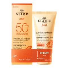 Creme Fondante Visage Haute protection Spf50 50ml + Lait Fraîcheur Après Soleil 50ml Sun Nuxe