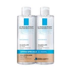 Eau Micellaire Ultra 2x400ml Toilette Physiologique Peaux Sensibles La Roche-Posay