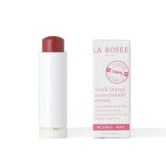 Recharge Stick Lèvres Nourrissant Teinté Framboise Rechargeable 4.5g Au beurre de karité Bio LA ROSÉE