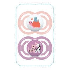 Sucettes Symétriques Silicone Perfect Animaux x2 18 Mois Et Plus Mam