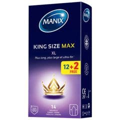 Préservatifs Max XL 12 + 2 King Size Manix