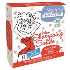 Shampoing solide Cheveux secs Argile Rouge naturelle Bio 85g Secrets de Provence