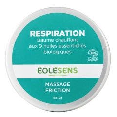 Baume Respiration Chauffant 50ml Aux 9 Huiles Essentielles Bio Eolesens