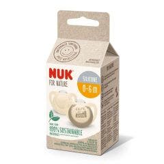 Sucettes Physiologiques En Silicone x2 For Nature 0 à 6 Mois Nuk
