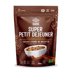 Super Petit Dejeuner Cacao et Purée de Noisettes Bio 360g Iswari