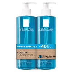 Nettoyant visage gel moussant 2x400ml Effaclar Peaux Grasses Tendance Acneique La Roche-Posay