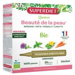 Quatuor Beaute De La Peau Bio 20 Ampoules Superdiet
