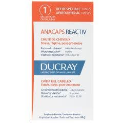 Chute De Cheveux Reactionnelle 90 Gélules Anacaps Reactiv Ducray