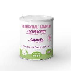 Tampons Super avec lactobacillus x8 Florgynal Sans applicateur Saforelle