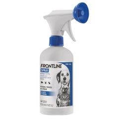 Spray Cutane Anti Puces Tiques Et Poux Pour Chat Et Chien 500ml Frontline