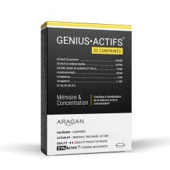 GeniusActifs 30 Comprimes Mémoire et Concentration Synactifs