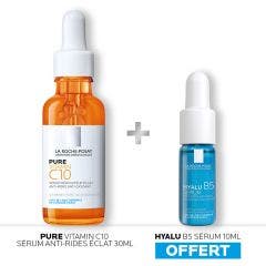 Serum anti-rides éclat 30ml + Hyalu B5 Sérum 10ml offert Pure Vitamin C10 La Roche-Posay