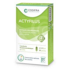 Actyfilus 30 Gélules Ferments Microbiotiques Codifra