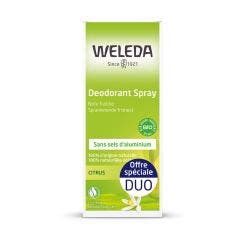 Déodorant Efficacite 24h 2x100ml Citrus Weleda