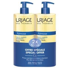 Huile Lavante Apaisante Peaux Tres Seches A Tendance Atopique 2x500ml Xémose Uriage