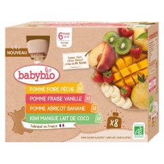 Gourde Multifruits 8x90g Dès 6 Mois Babybio