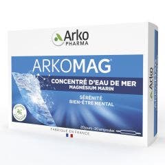 Magnésium Marin & Vitamine B6 Goût Caramel 20 Ampoules Arkomag Arkopharma
