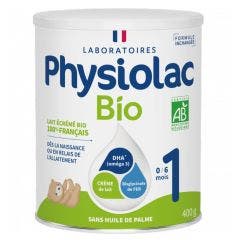 Lait en Poudre 1 Bio 400g Dès La Naissance 0 à 6 mois Physiolac