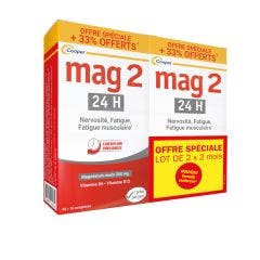 24h Magnesium Marin 2x45 Comprimes +15 comprimés Mag 2