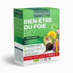 Bien-Etre du Foie 30 ampoules Aide à la digestion Santarome
