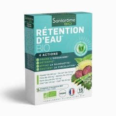 Rétention d'Eau Bio 15 comprimés Complément minceur Santarome