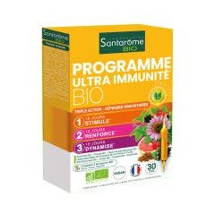 Programme Ultra Immunité 30 ampoules Défenses immunitaires Santarome