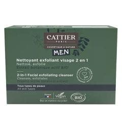 Nettoyant Exfoliant 2 en 1 - 85g Homme Solide Bio Cattier