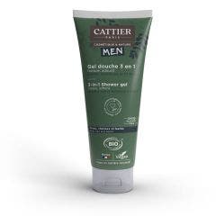 Gel Douche 3 en 1 Bio 200ml Homme Corps, Cheveux et Barbe Cattier