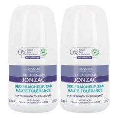 Deodorant Fraîcheur 24H Haute Tolérance 2x50ml Eau thermale Jonzac