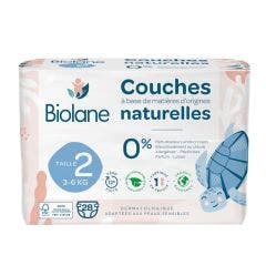 Couches Naturelles Taille 2 Ultra-Absorbant x28 Pas de fuite Biolane