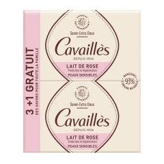 Savon Lait De Rose 4x250g Extra Doux Rogé Cavaillès