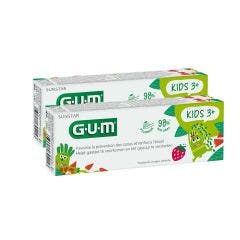 Dentifrice fluore a la Fraise 2x50ml Kids Gum