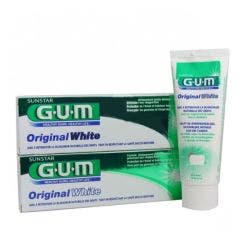 GUM ORIGINAL WHITE DENTIFRICE ANTI-TACHE LOT 2X75ML