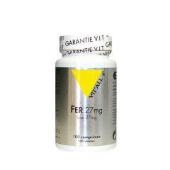 Fer 27mg 100 Comprimés Vit'All+