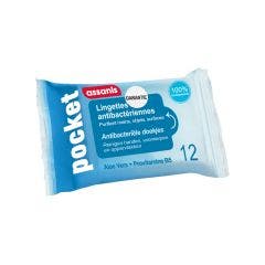 Pocket 12 Lingettes Antibacteriennes Assanis