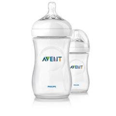 Biberons Pp Debit Lent 1 Mois Et Plus 2x260ml Natural Avent