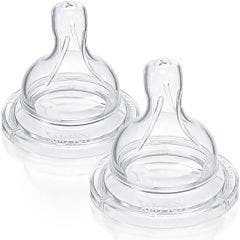 AVENT TETINES CLASSIC+ SILICONE AIRFLEX LIQUIDE EPAISSI 6 MOIS ET PLUS LOT DE 2