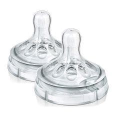 Tetines Silicone Liquides Epaissis 6 Mois Et Plus Lot De 2 Natural Avent