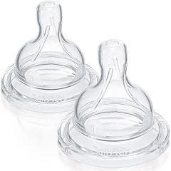 Tetines Silicone Debit Nouveau-ne X2 Classic+ 0 Mois Et Plus Avent