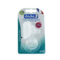 DODIE TETINE PLATE COL LARGE EN SILICONE DEBIT RAPIDE +18 MOIS